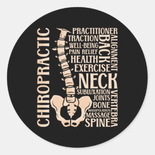 Chiropractic Spine Therapist Chiropractor Chiro Classic Round Sticker