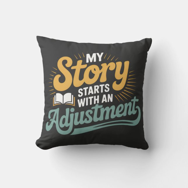 Chiropractic Student Motivation Spine Quote Cushion (Front)
