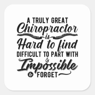 Chiropractic Truly Great Chiropractor Spine Chiro Square Sticker