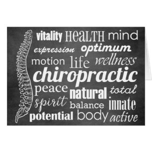 Chiropractic Word Collage Chalkboard