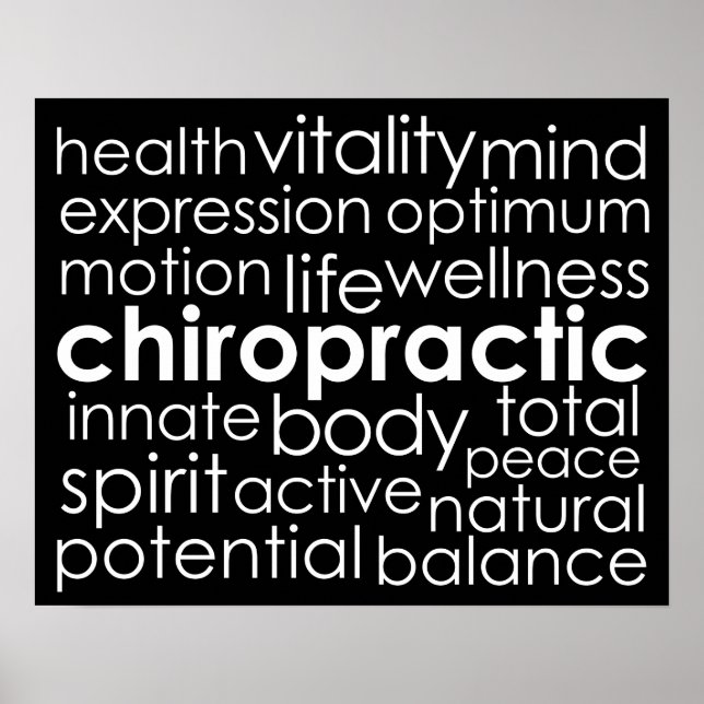 Chiropractic Word Collage Poster (Front)