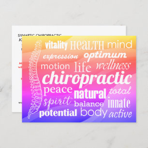 Chiropractic Word Collage Reactivation Recall Post Postcard