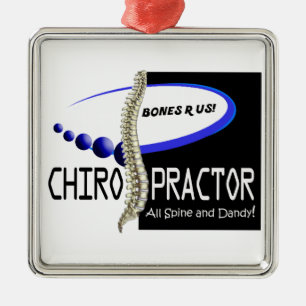 CHIROPRACTOR - ALL SPINE AND DANDY - BONES R US METAL TREE DECORATION