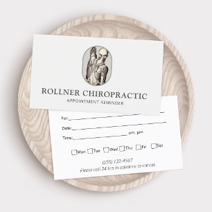 Chiropractor Appointment Reminder Chiropractic Business Card