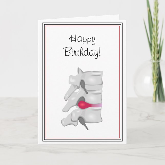 Chiropractor Back Surgeon Birthday Card (Front)