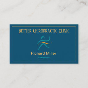 Chiropractor Blue Gold Business Card