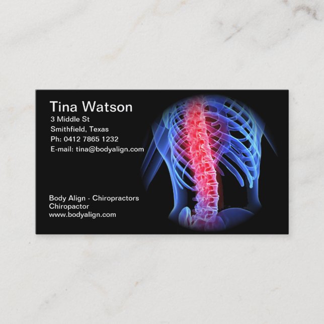 Chiropractor business card (Front)