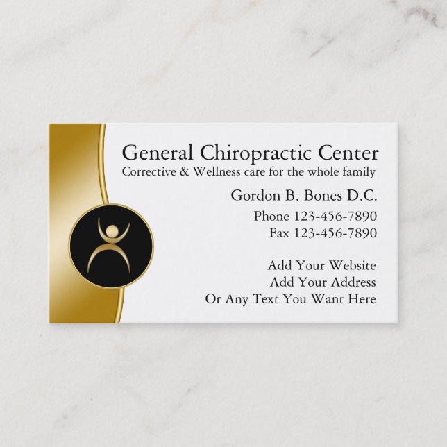 Chiropractor Business Cards (Front)