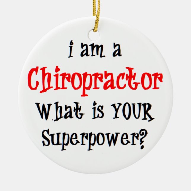 chiropractor ceramic tree decoration (Front)