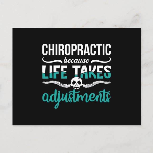Chiropractor Chiro Chiropractic Because Life Spine Postcard (Front)