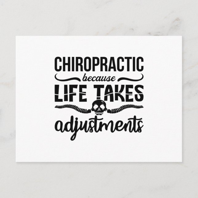 Chiropractor Chiro Spine Chiropractic Because Life Postcard (Front)
