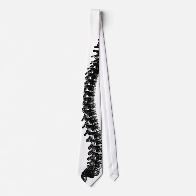 Chiropractor Chiropractic Black Spine Therapist Tie (Front)