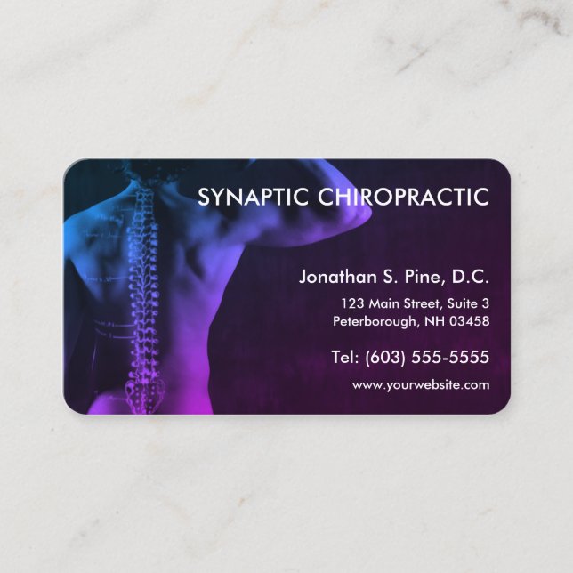 Chiropractor Chiropractic Business Cards (Front)