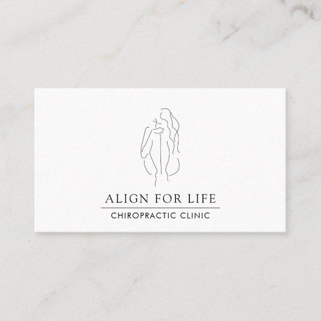 Chiropractor Chiropractic Minimalist Business Card (Front)