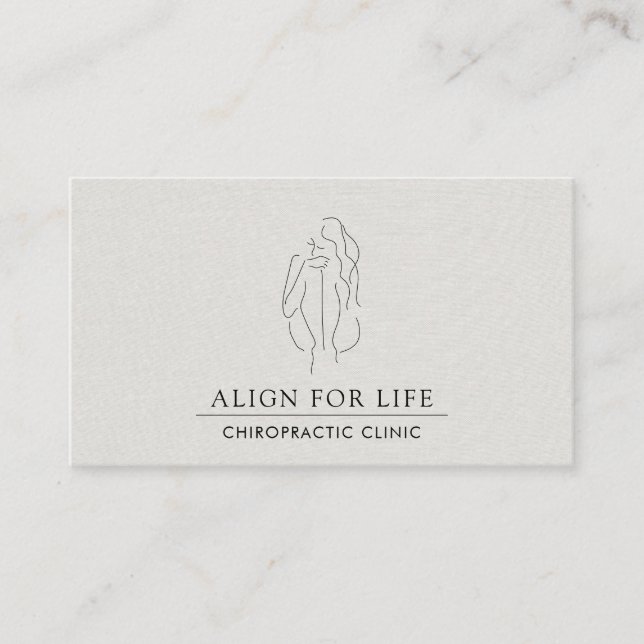 Chiropractor Chiropractic Minimalist Business Card (Front)