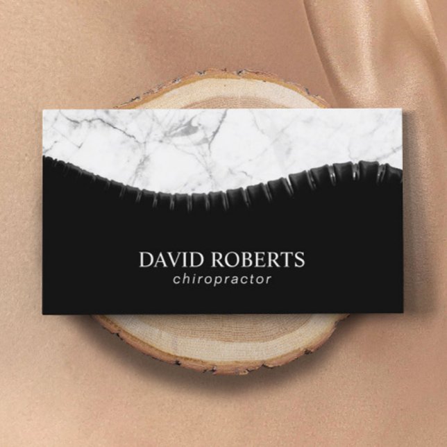 Chiropractor Chiropractic Spine & Marble Chiro Business Card (Creator Uploaded)