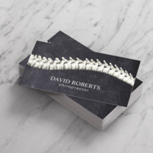 Chiropractor Chiropractic Spine Therapy Chalkboard Business Card