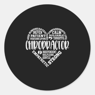 Chiropractor chiropractic subway art classic round sticker