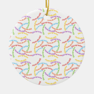 Chiropractor Colourful Wording Sherpa Blanket Ceramic Tree Decoration