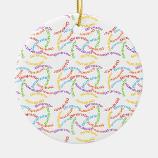 Chiropractor Colourful Wording Sherpa Blanket Ceramic Tree Decoration
