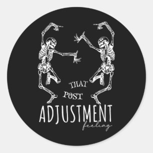 Chiropractor Dancing Skeletons That Post Adjustmen Classic Round Sticker