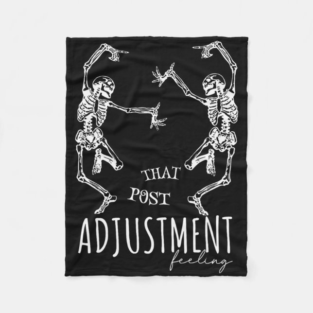 Chiropractor Dancing Skeletons That Post Adjustmen Fleece Blanket (Front)