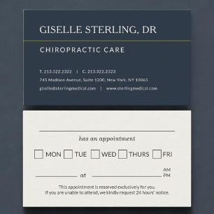 Chiropractor Doctor Office Appointment Reminder Card