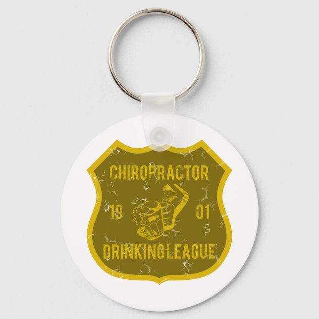 Chiropractor Drinking League Key Ring (Front)