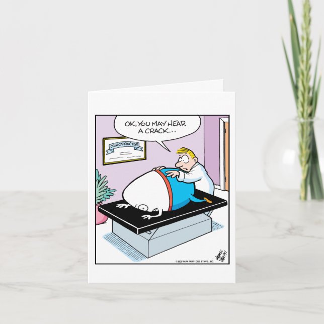 Chiropractor - Egg hear a crack Card (Front)