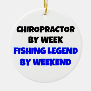 Chiropractor Fishing Legend Ceramic Tree Decoration