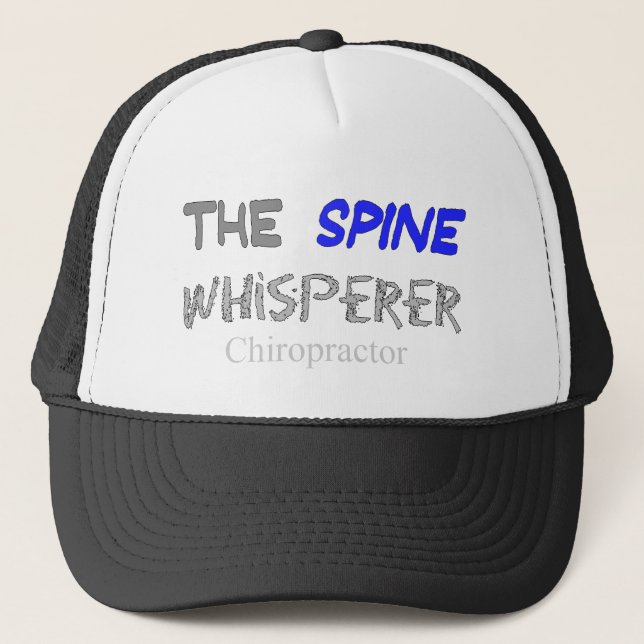 Chiropractor Gifts "The Spine Whisperer" Trucker Hat (Front)