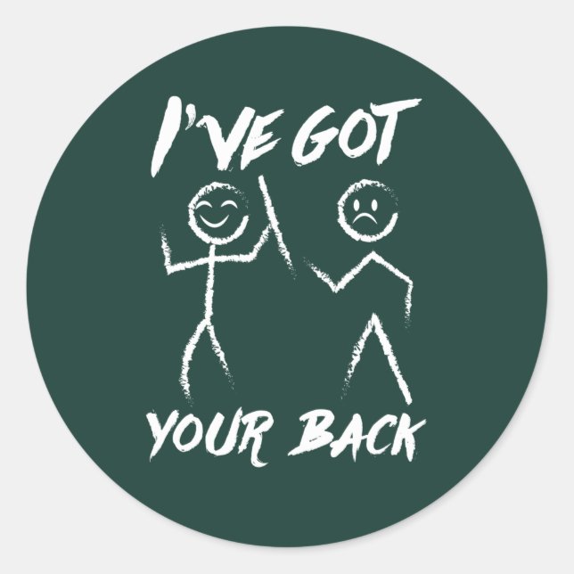 Chiropractor Got Your Back Spine Adjustor Gag Classic Round Sticker (Front)