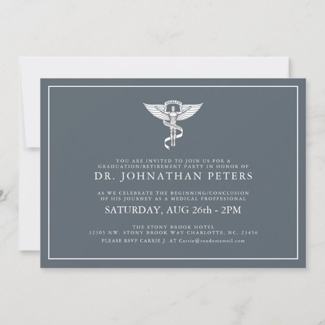 Chiropractor Graduation|Retirement Invitation (Front)