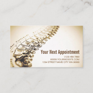 Chiropractor Health Appointment Card