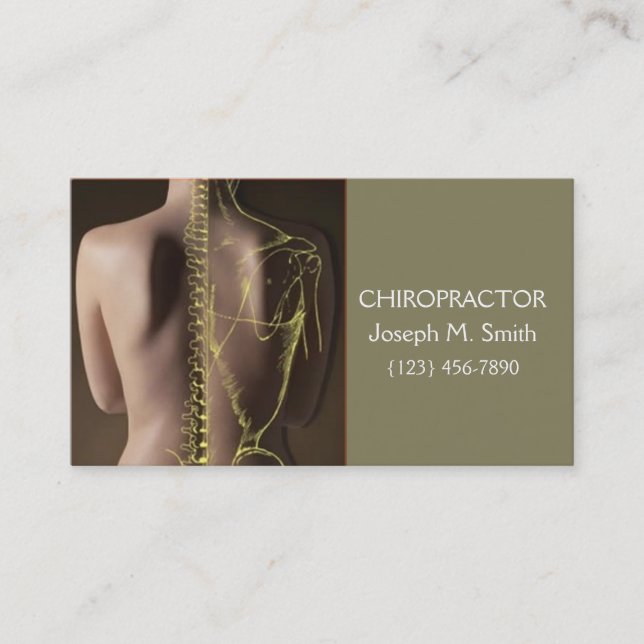 Chiropractor & Health Business Card (Front)