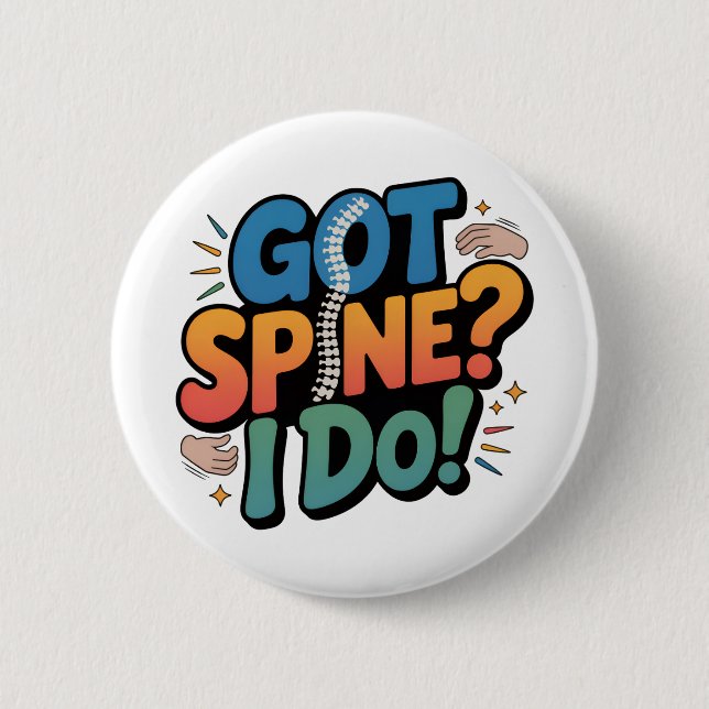 Chiropractor Humour Spine Health Quote 6 Cm Round Badge (Front)