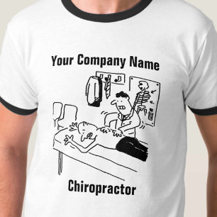 Chiropractor is Treating a Patient Funny Cartoon T-Shirt
