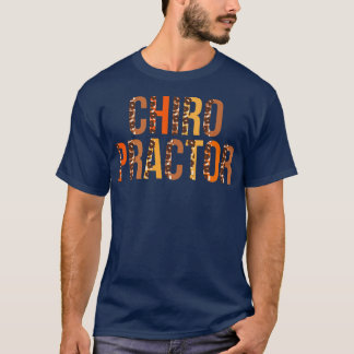 Chiropractor leopard Fall Autumn Lovers Thanksgivi T-Shirt