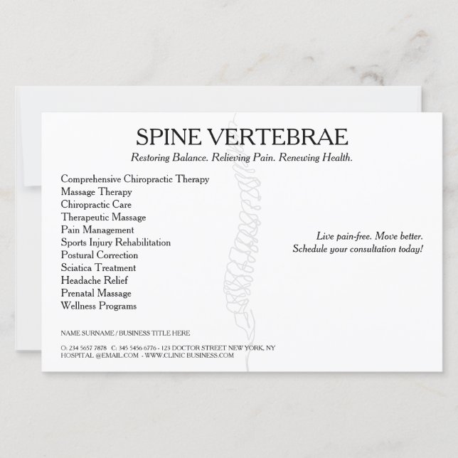 Chiropractor Licensed Massage Therapist brochure (Front)