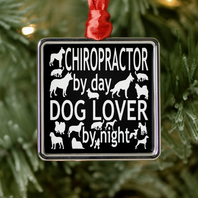Chiropractor Loves Dogs Metal Tree Decoration (Tree)