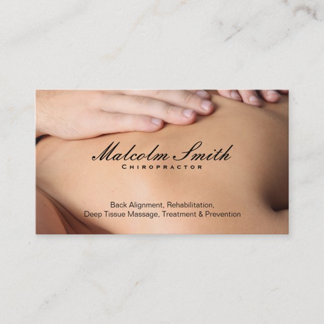 Chiropractor | Massage Business Card (Front)