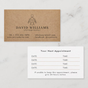 Chiropractor Massage Chiropractic Appointment Card