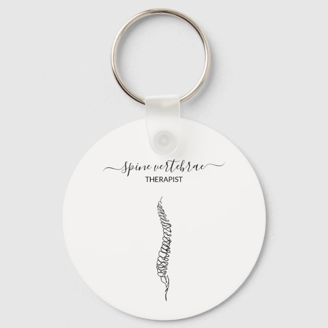 Chiropractor Massage Orthopaedic Spine vertebrae Key Ring (Front)