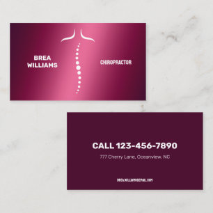Chiropractor Massage Therapy Business Card