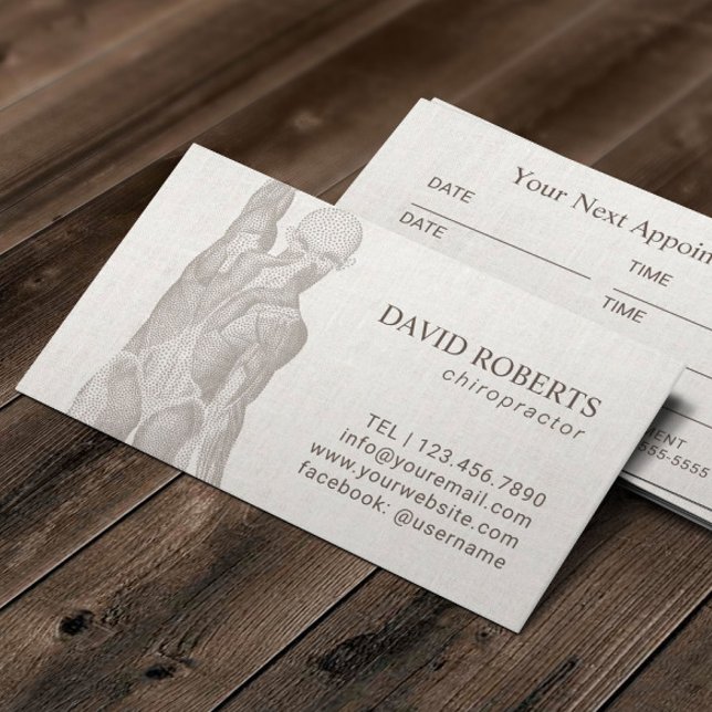 Chiropractor Massage Therapy Plain Appointment Card (Creator Uploaded)