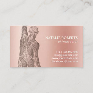 Chiropractor Massage Therapy Rose Gold Appointment Card