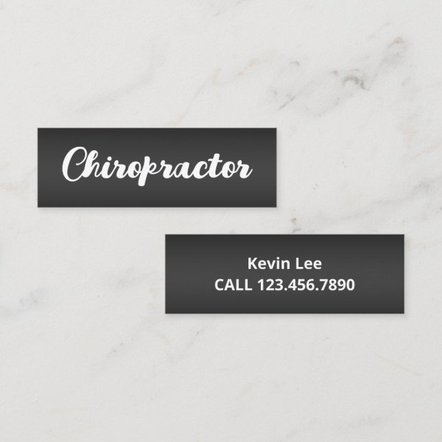 Chiropractor Mini Business Card (Front/Back)