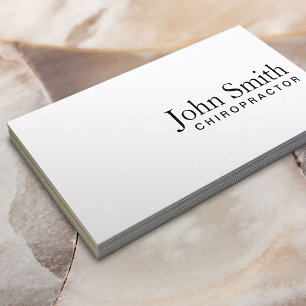 Chiropractor Minimalist Elegant Plain Business Card
