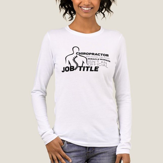 Chiropractor Miracle Worker Not Official Job Title Tri-Blend Shirt (Front)