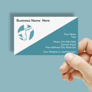 Chiropractor Modern Logo Business Cards 